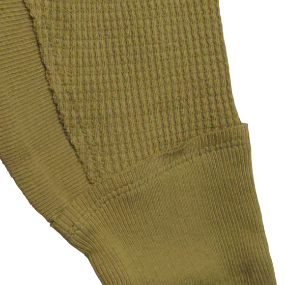 Free People Santa Clara Thermal Top Shirt Ferngully (Green) Slouchy V-Neck S New - Picture 4 of 12